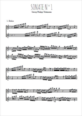 Téléchargez la partition de Sonate N°1 (1. dolce)